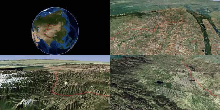 谷歌地图游新疆