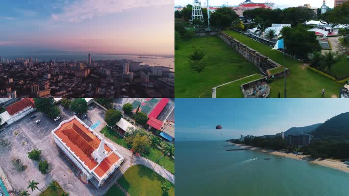 4K马来西亚槟城自然风景旅游宣传片航拍