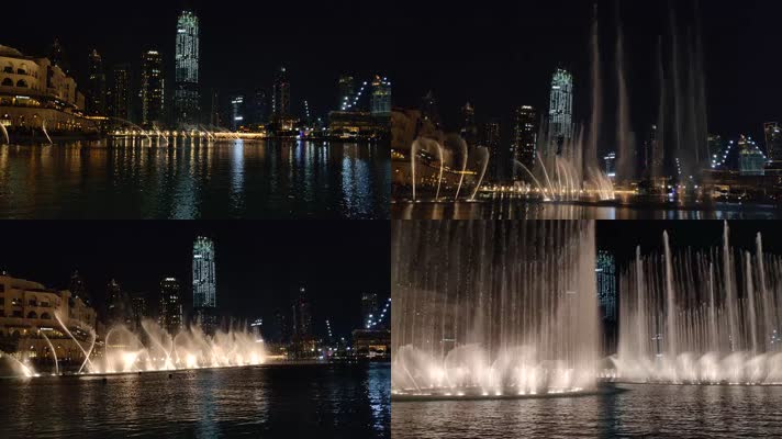 4k迪拜喷泉