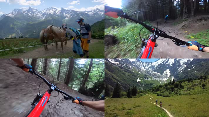 4k山地骑行森林穿梭户外体育挑战自我