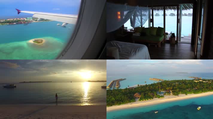 4K马尔代夫休闲度假旅游宣传片素材