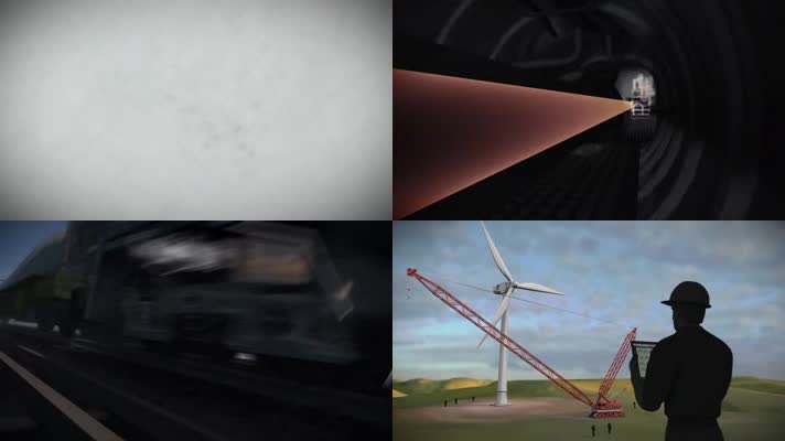 风电场3D动画数字工业科技互联网