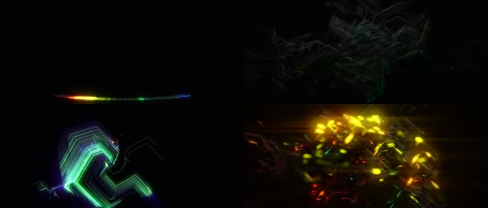 粒子灯光秀3D音乐可视化视频素材
