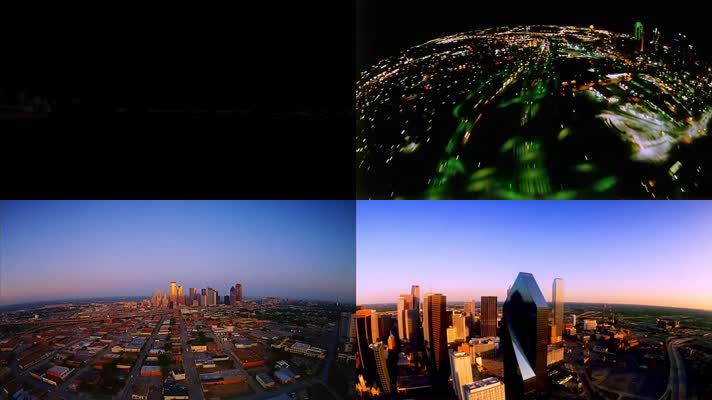 航拍城市穿梭繁华大都市夜景