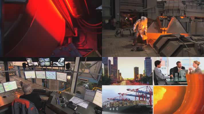 钢铁工厂重工业钢铁企业宣传实拍素材