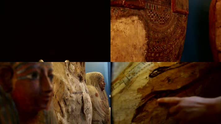 博物馆古埃及木乃伊文物