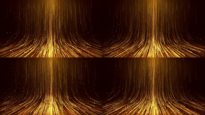 金色粒子光线大气循环