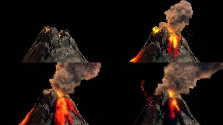 【HD】火山喷发V01