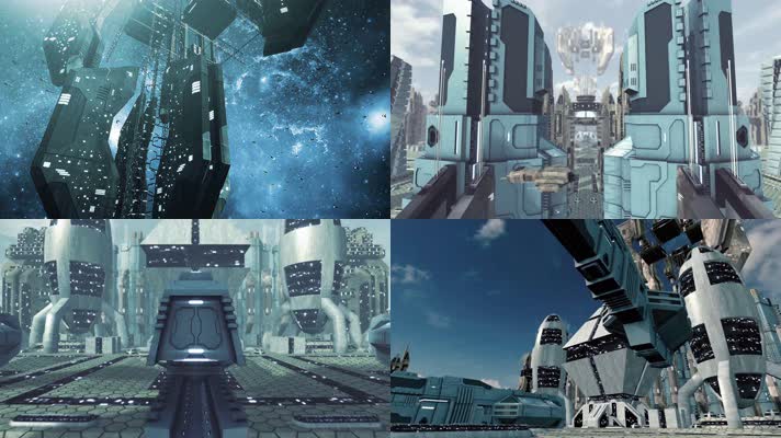 4K未来世界科技科幻虚拟城市CG影视动画