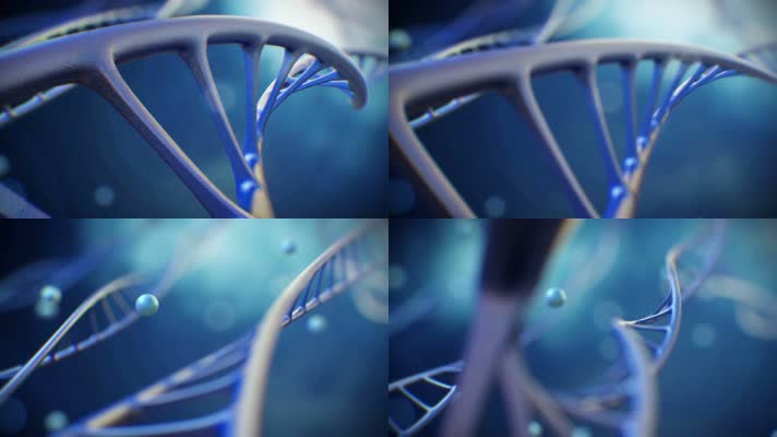 4K超清医学医疗DNA分子链特效背景视频