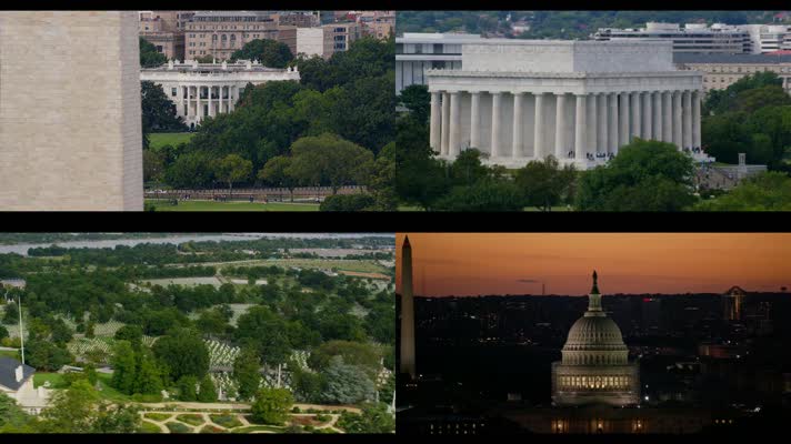 美国华盛顿白宫特区建筑特色国会大厦高清视
