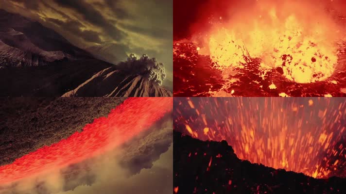 火山爆发动画