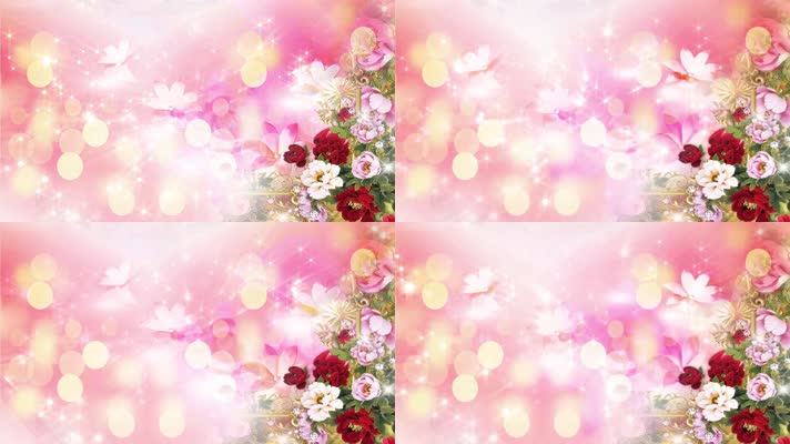 HD高清LOOP可循环浪漫唯美粉色花瓣背景