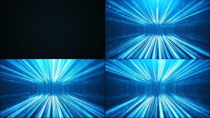 蓝色粒子光线动画背景