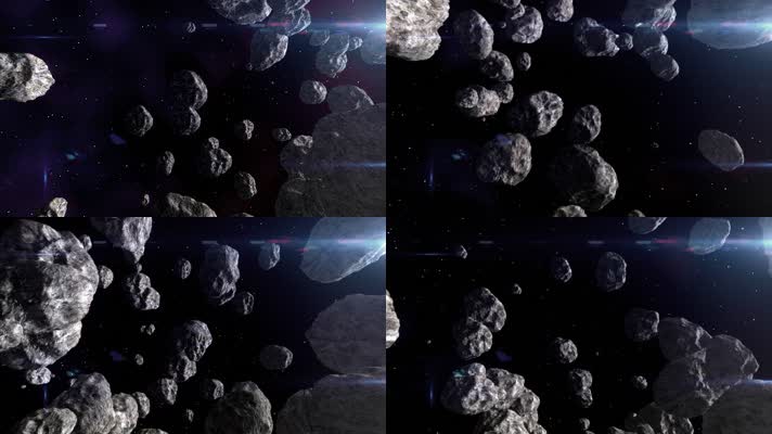 空间陨石背景视频