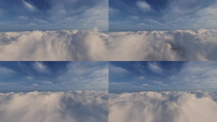 飞越云层 飞进云层 穿越云层 