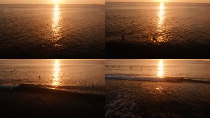 金色大海 海上日出 夕阳大海 