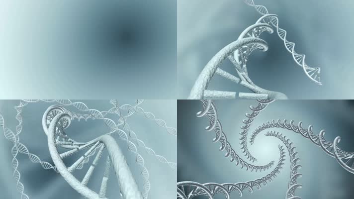 高清医学DNA分子式双螺旋结构动态视频