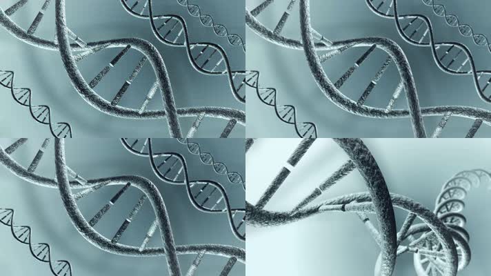 高清医学DNA分子式双螺旋结构动态视频