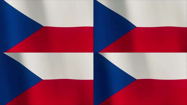 智利 国旗飘扬 国旗波浪状飘扬  