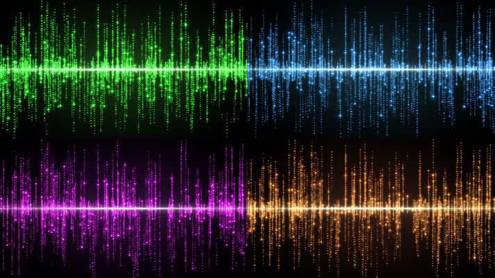 高清变色音频均衡器光线粒子音乐DJ动态背景