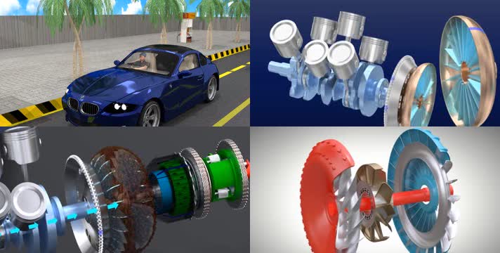 汽车传动系统自动档-3D动画原理演示