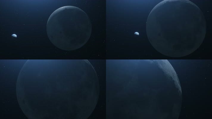 【4K】月球和地球