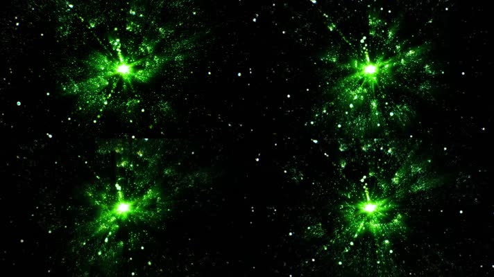 绿色粒子空间粒子星空LED光效背景