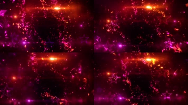 唯美碎片粒子星空穿梭LED背景视频
