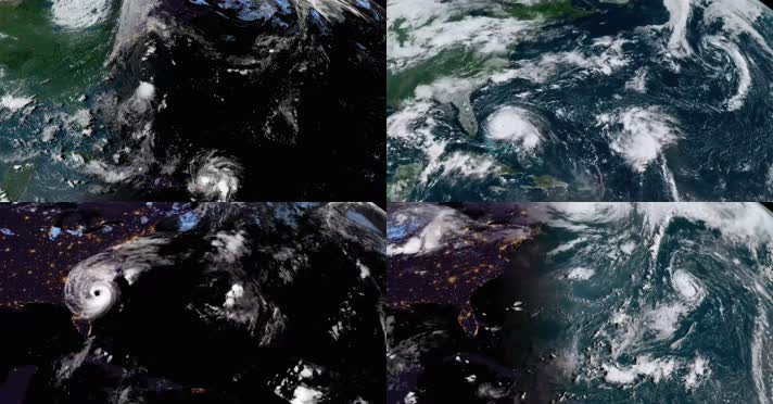 4k台风飓风路径实况监测预测