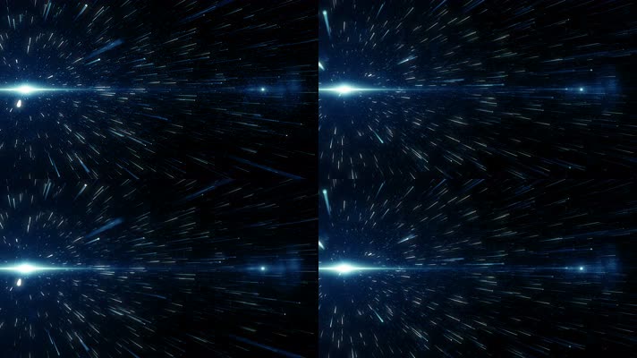 【4k】蓝色星光粒子背景
