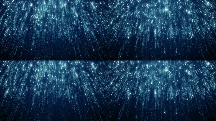 【4k】蓝色星光粒子掉落背景