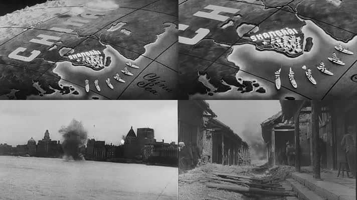 30年代日本侵华轰炸上海实拍罪行