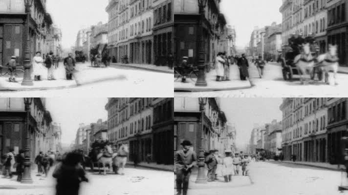 1895年的法国巴黎街景-带原音