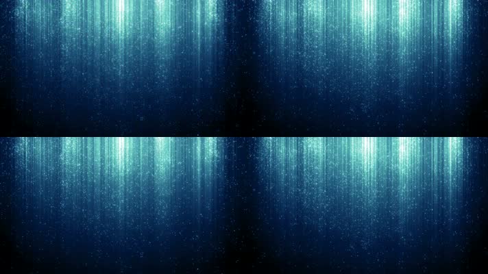【4k】蓝色粒子瀑布背景