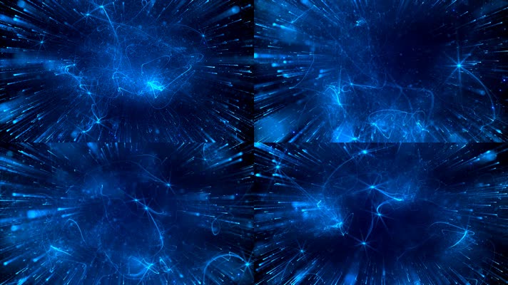 【4k】蓝色粒子缠绕背景