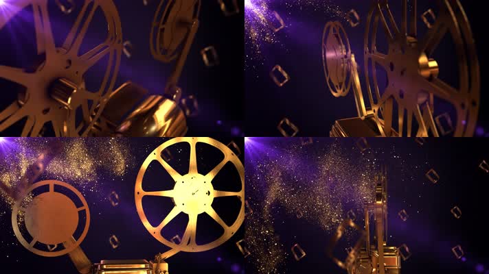【4K】金色录影机背景视频
