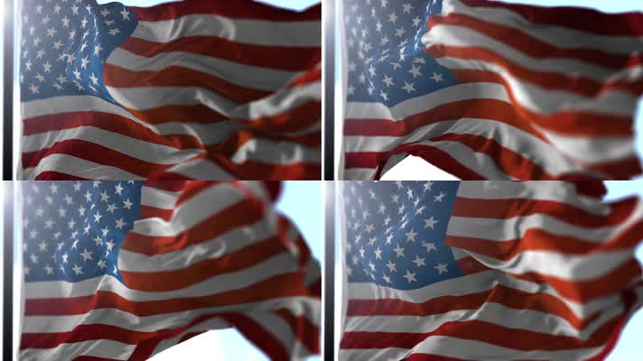 【4K】美国国旗(动画循环)