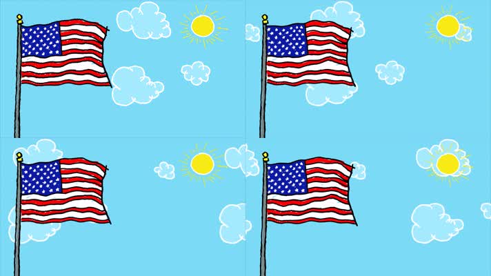 美国国旗图片卡通图片