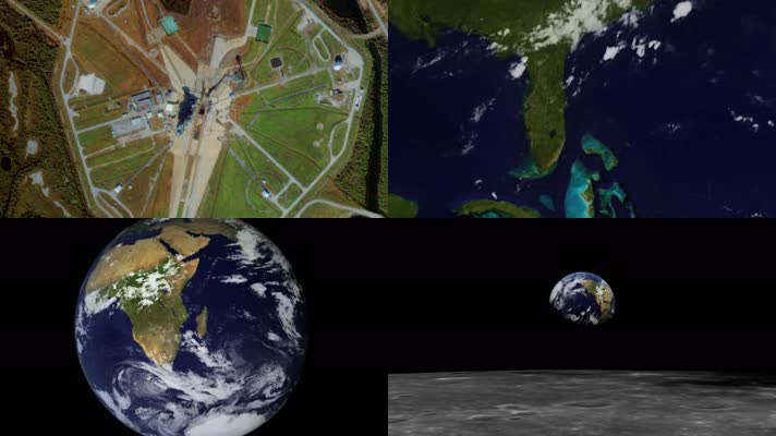 科技虚拟3D展示从宇宙穿梭到地球