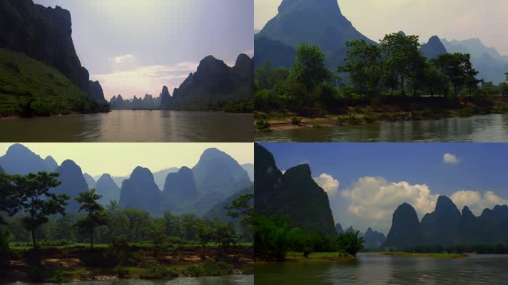 实拍桂林山水风景