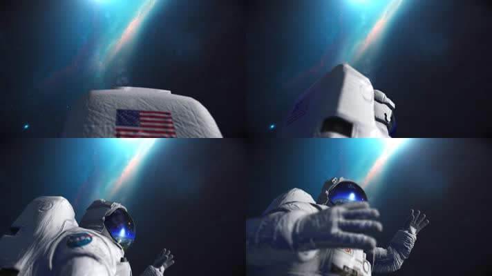 【4K】太空中的宇航员