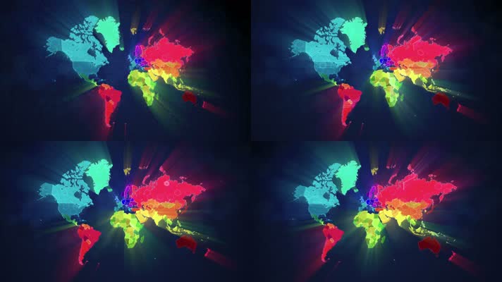 五彩的世界地图
