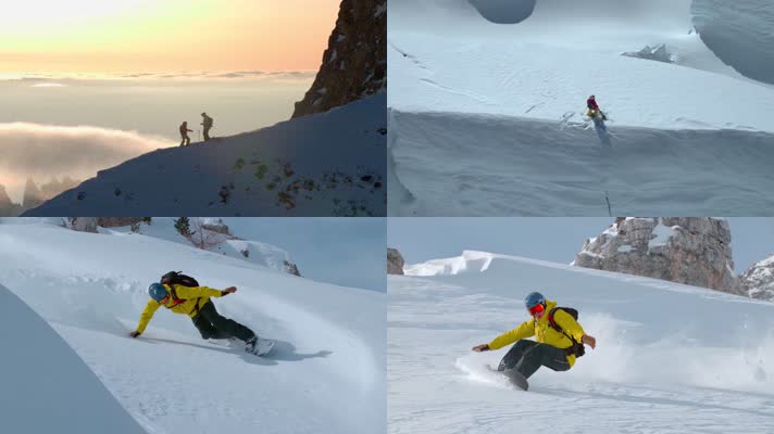 4K雪山滑雪企业商务宣传片