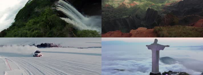4k镜头穿梭大美中国山川瀑布森林雾凇冬雪湖