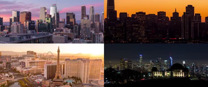旅游风光-美国各大城市震撼天际线夜景