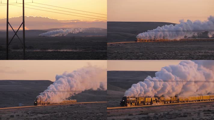 蒸汽机火车4K实拍