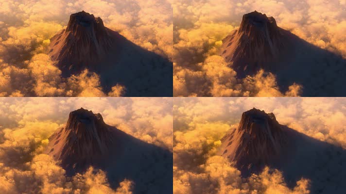 大气火山镜头 4K视频