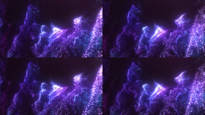 紫色粒子视频
