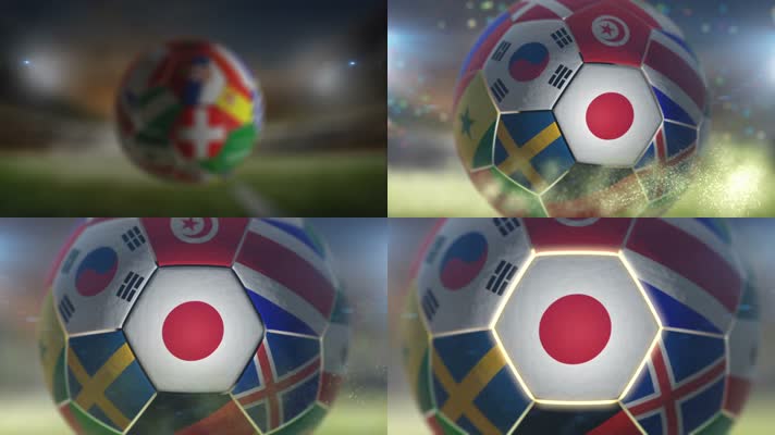 日本足球 万国国旗 世界杯 